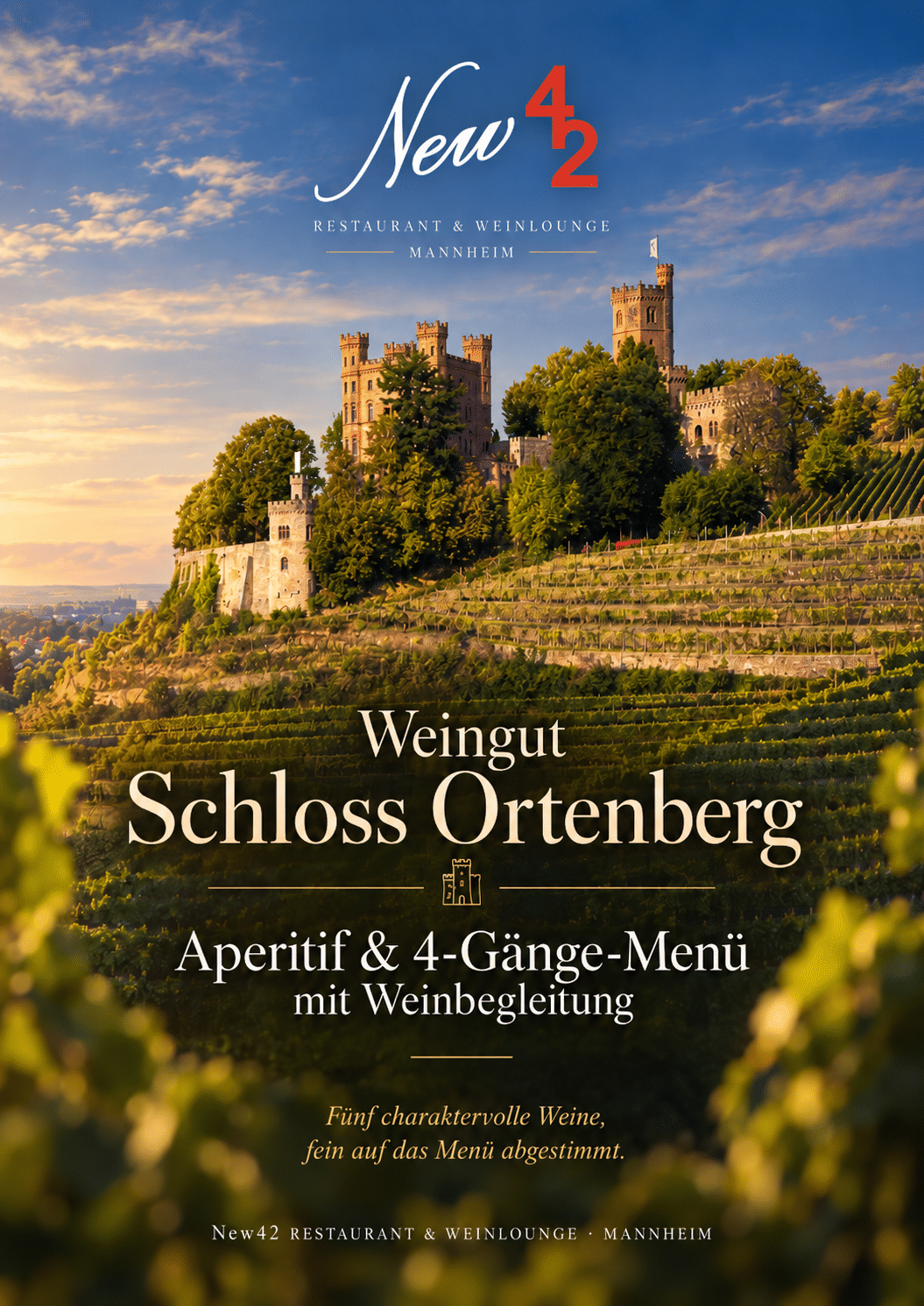Goldene Weinberge mit Schloss Ortenberg